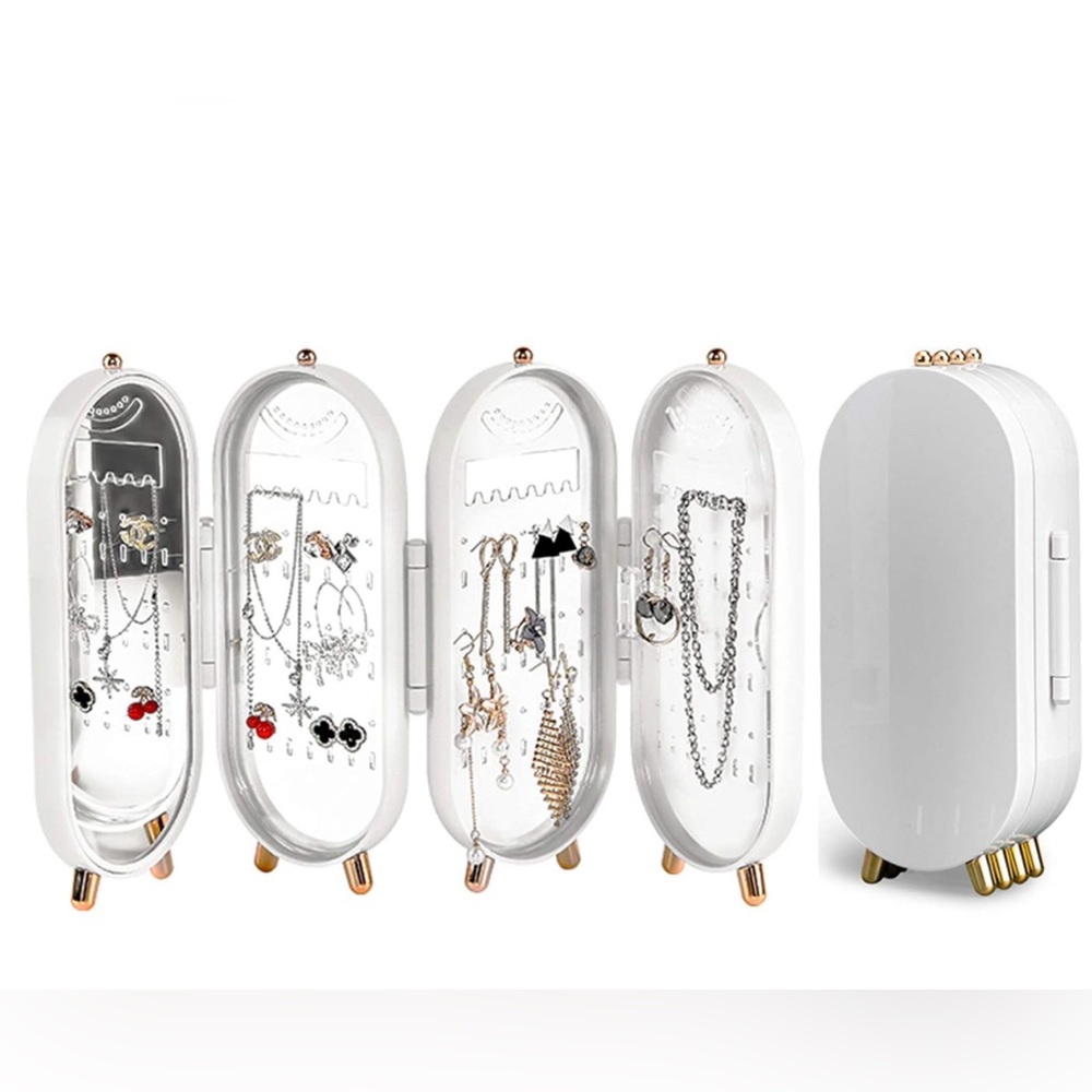 Foldable Jewelry Storage Holder with mirror